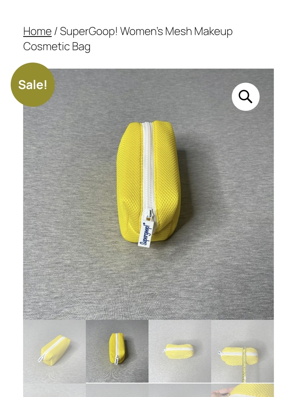 Goop Presents: SuperGoop! Yellow Mesh Makeup Cosmetic Bag